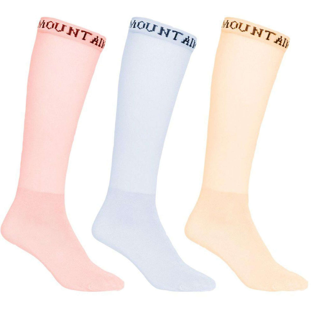 Mountain Horse Socks Competition 3 Pack Soft Pink