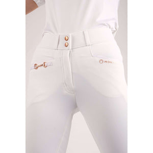 Montar Breeches Molly Rosegold Highwaist Full Grip White