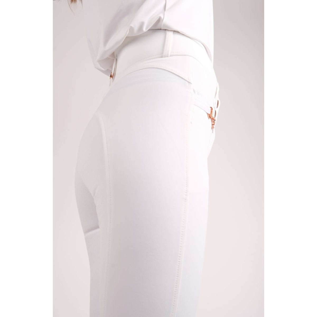 Montar Breeches Molly Rosegold Highwaist Full Grip White