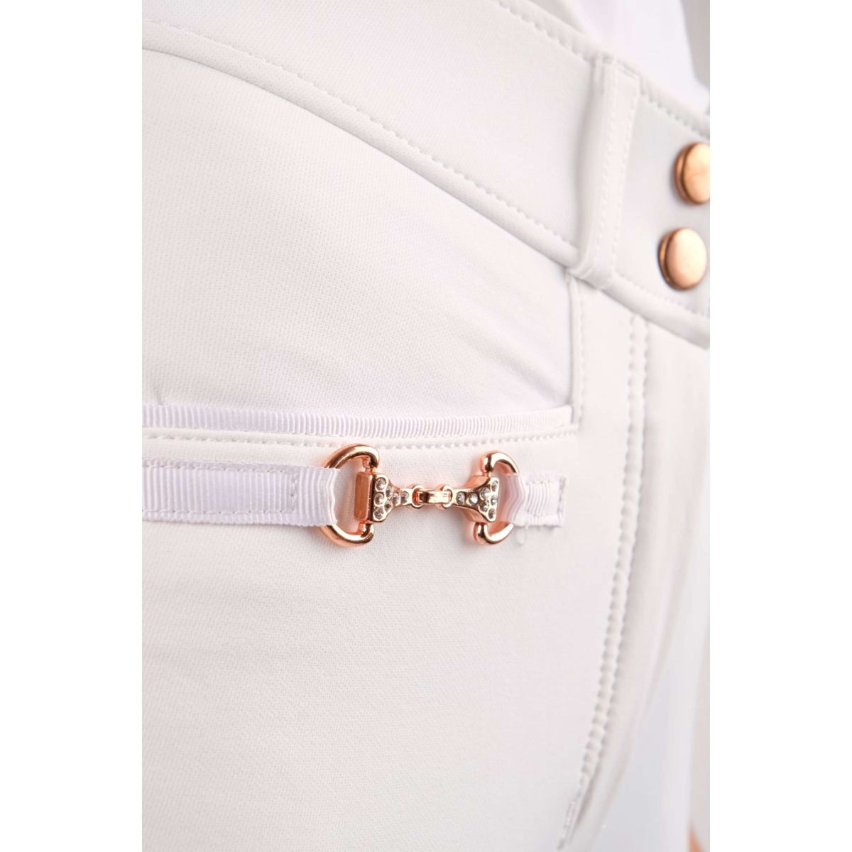 Montar Breeches Molly Rosegold Highwaist Full Grip White