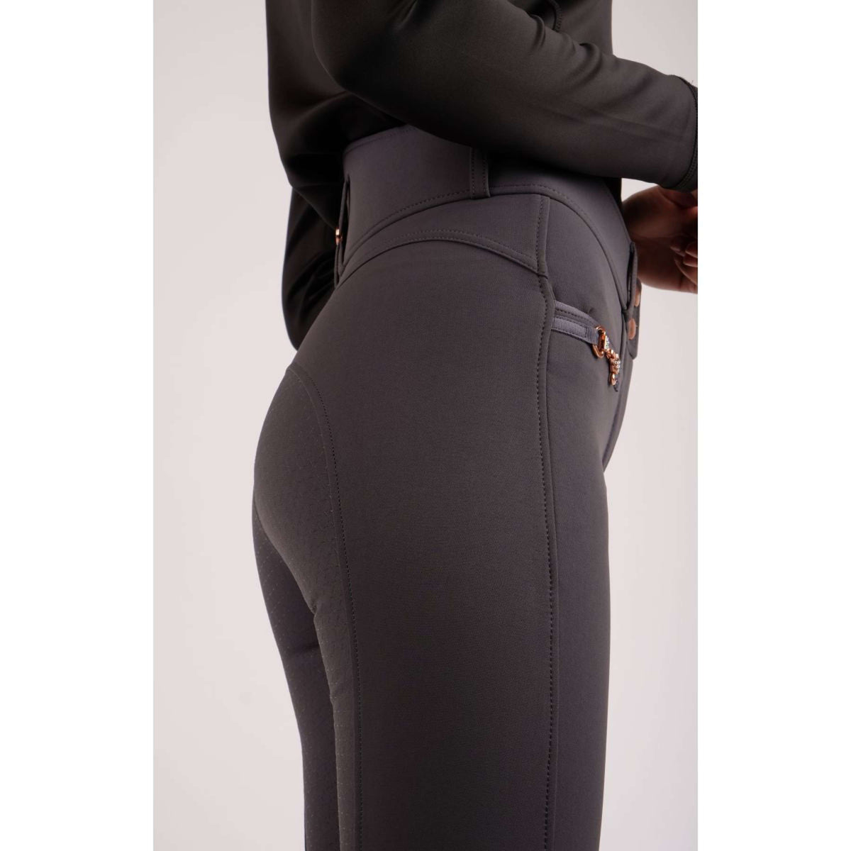 Montar Breeches Molly Rosegold Highwaist Full Grip Grey