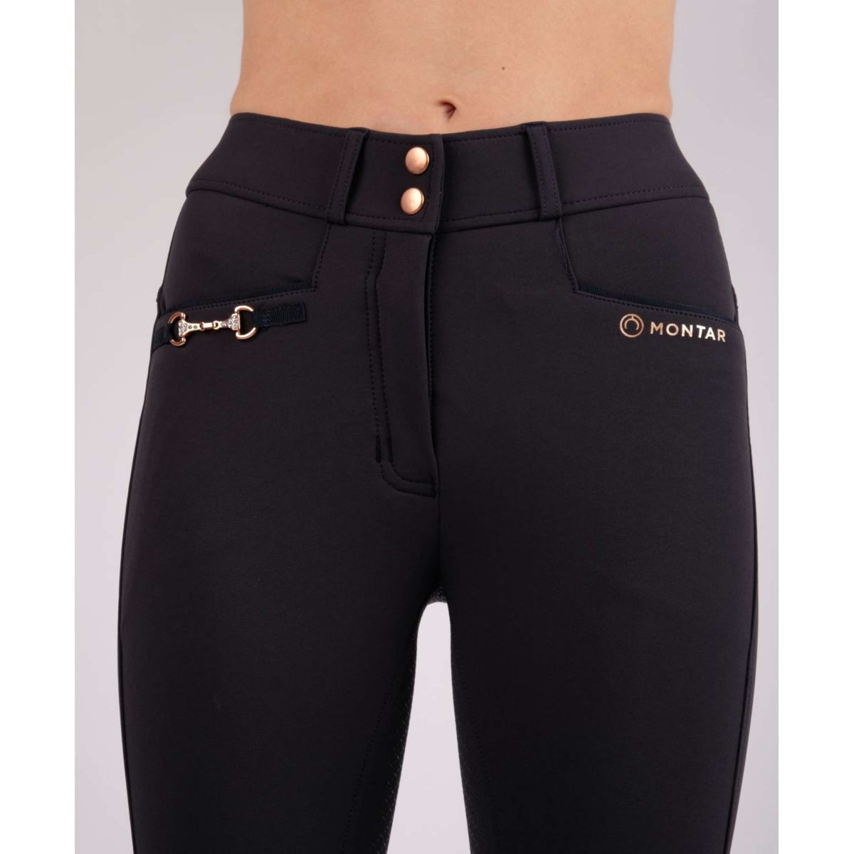 Montar Breeches Molly Rosegold Highwaist Full Grip Navy