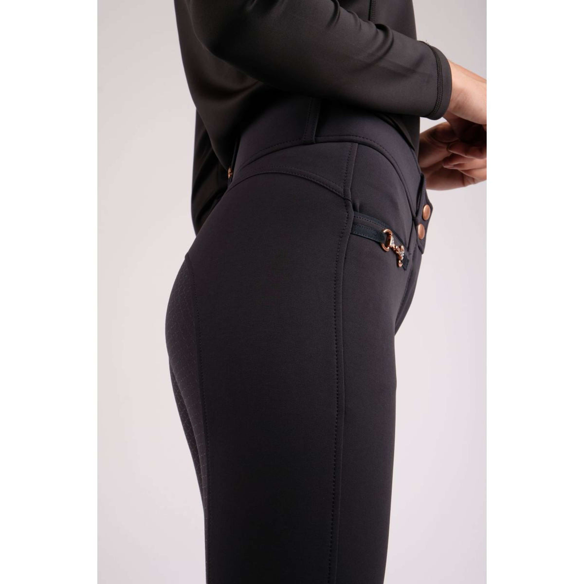 Montar Breeches Molly Rosegold Highwaist Full Grip Navy