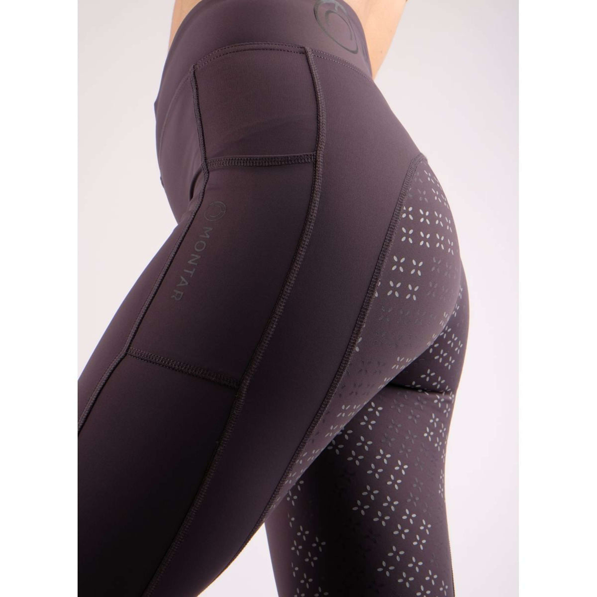 Montar Riding Legging Selena Pull On Full Grip Grey