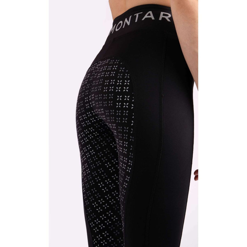 Montar Riding Legging Selena Pull On Junior Full Grip Black