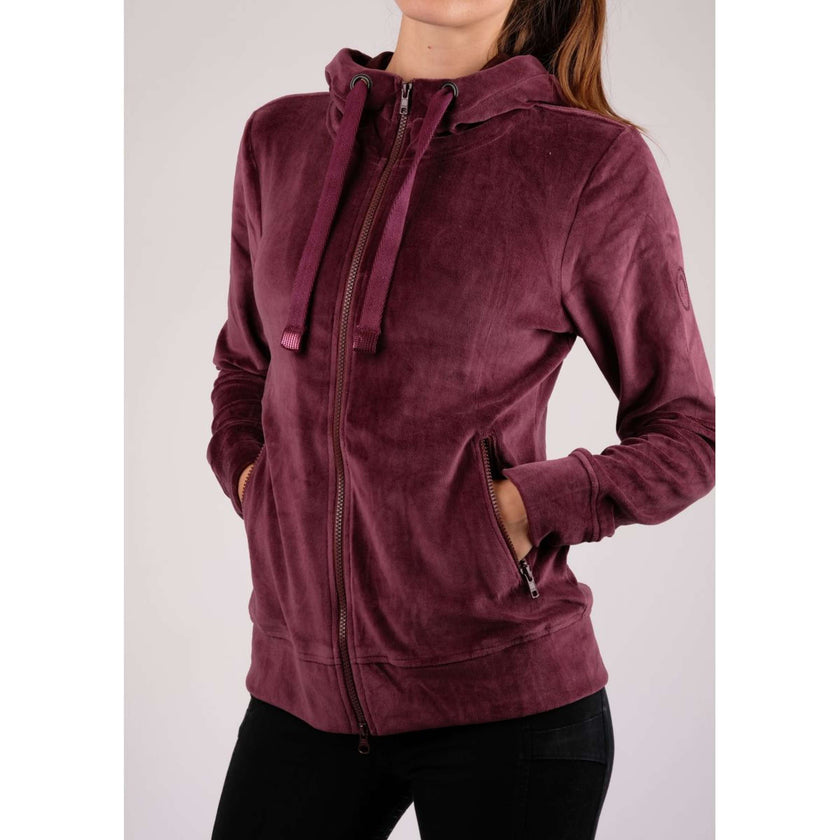 Montar Zip-Hoodie Kamila Velvet Plum