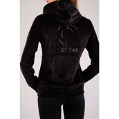 Montar Zip-Hoodie Kamila Velvet Black