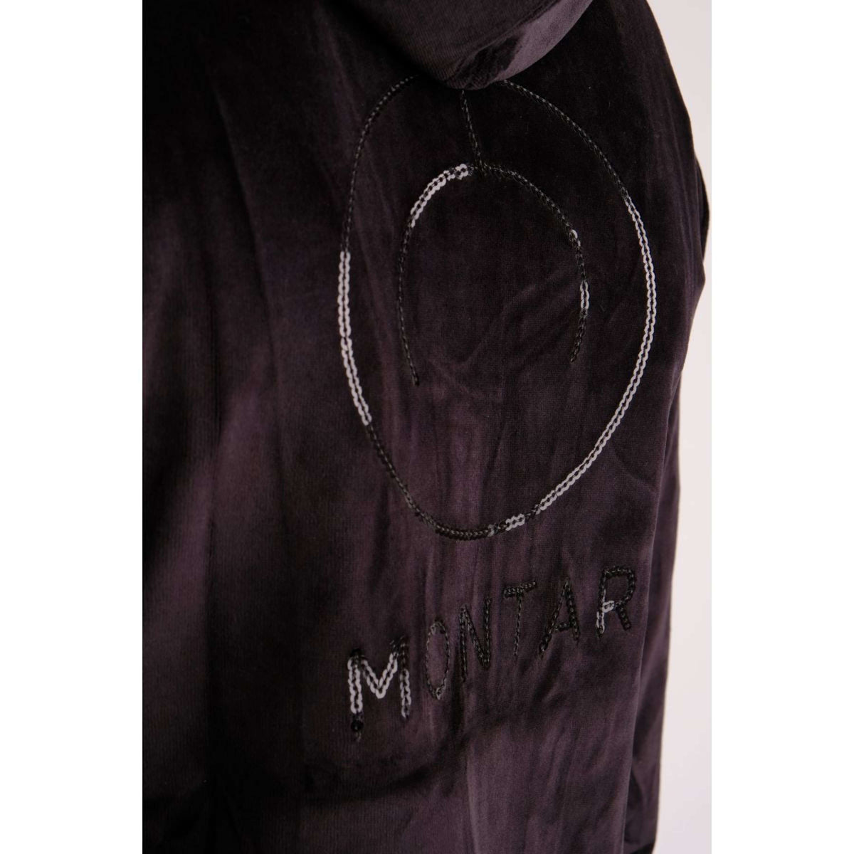 Montar Zip-Hoodie Kamila Velvet Black