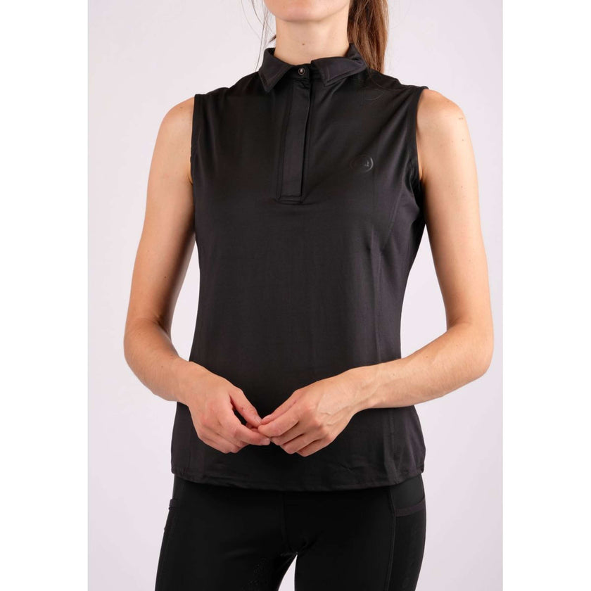 Montar Poloshirt Fiona Sleeveless Black