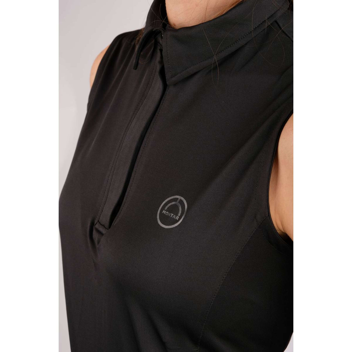 Montar Poloshirt Fiona Sleeveless Black