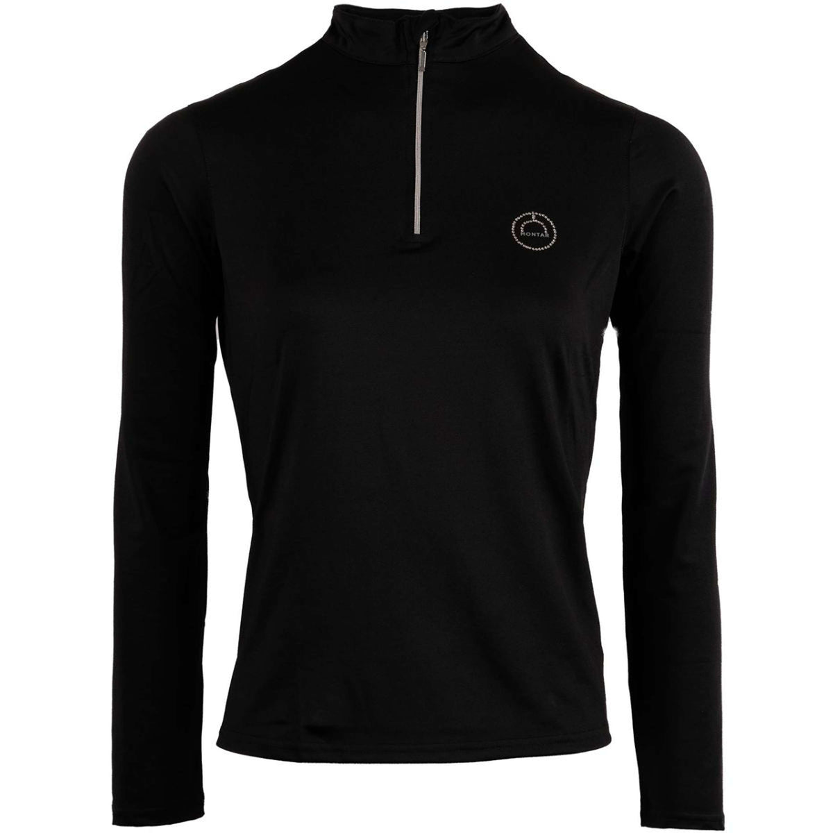 Montar Shirt Everly Crystal Logo Long Sleeves Black