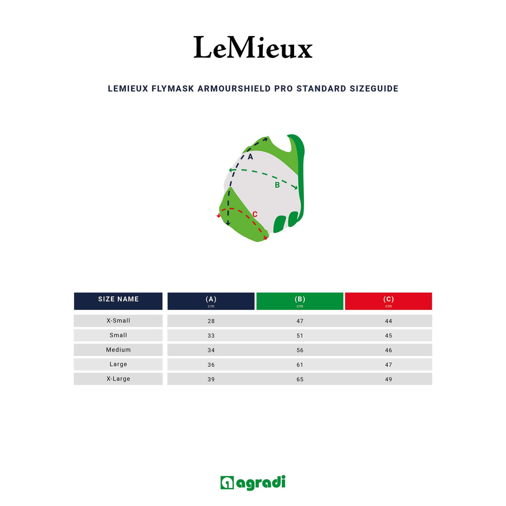 LeMieux Fly Mask ArmourShield Pro Standard Grey