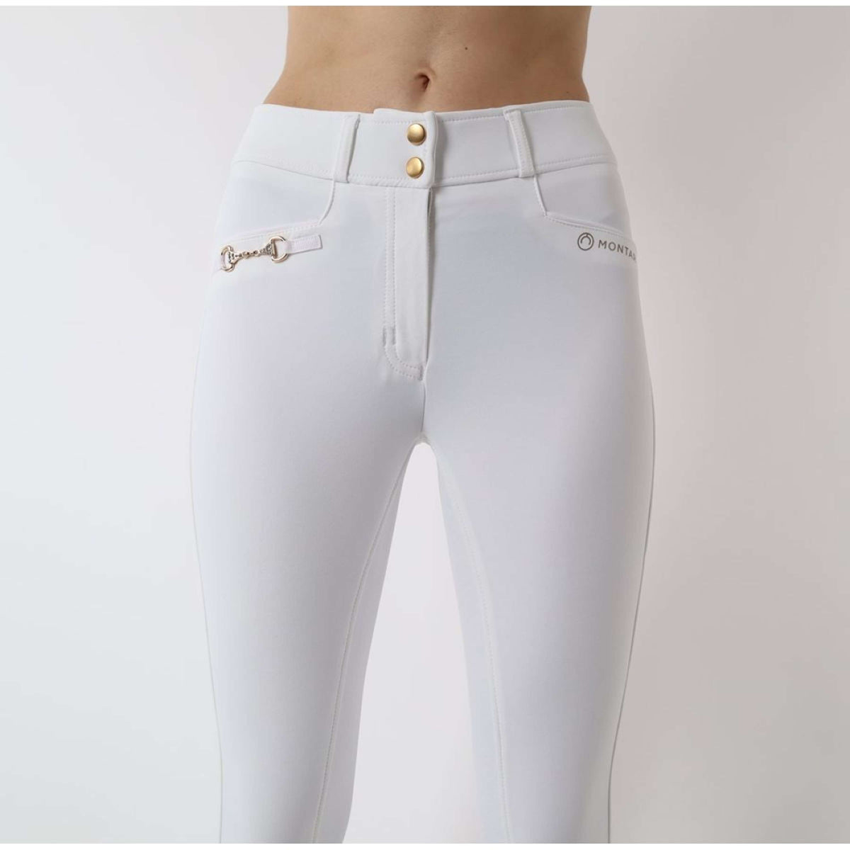 Montar Breeches Molly Gold Highwaist Full Grip White