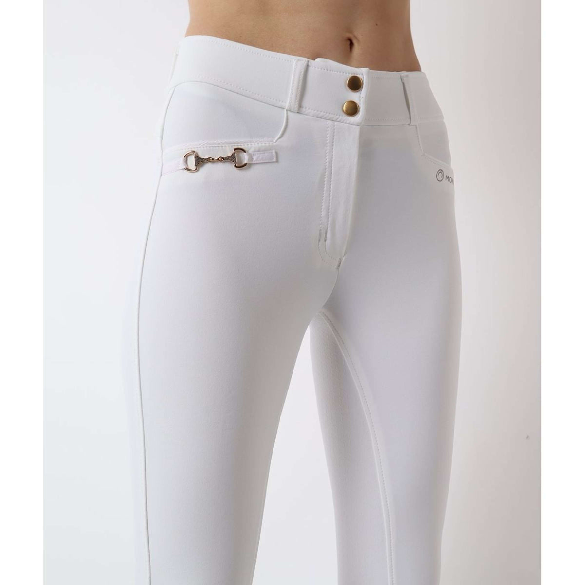 Montar Breeches Molly Gold Highwaist Full Grip White