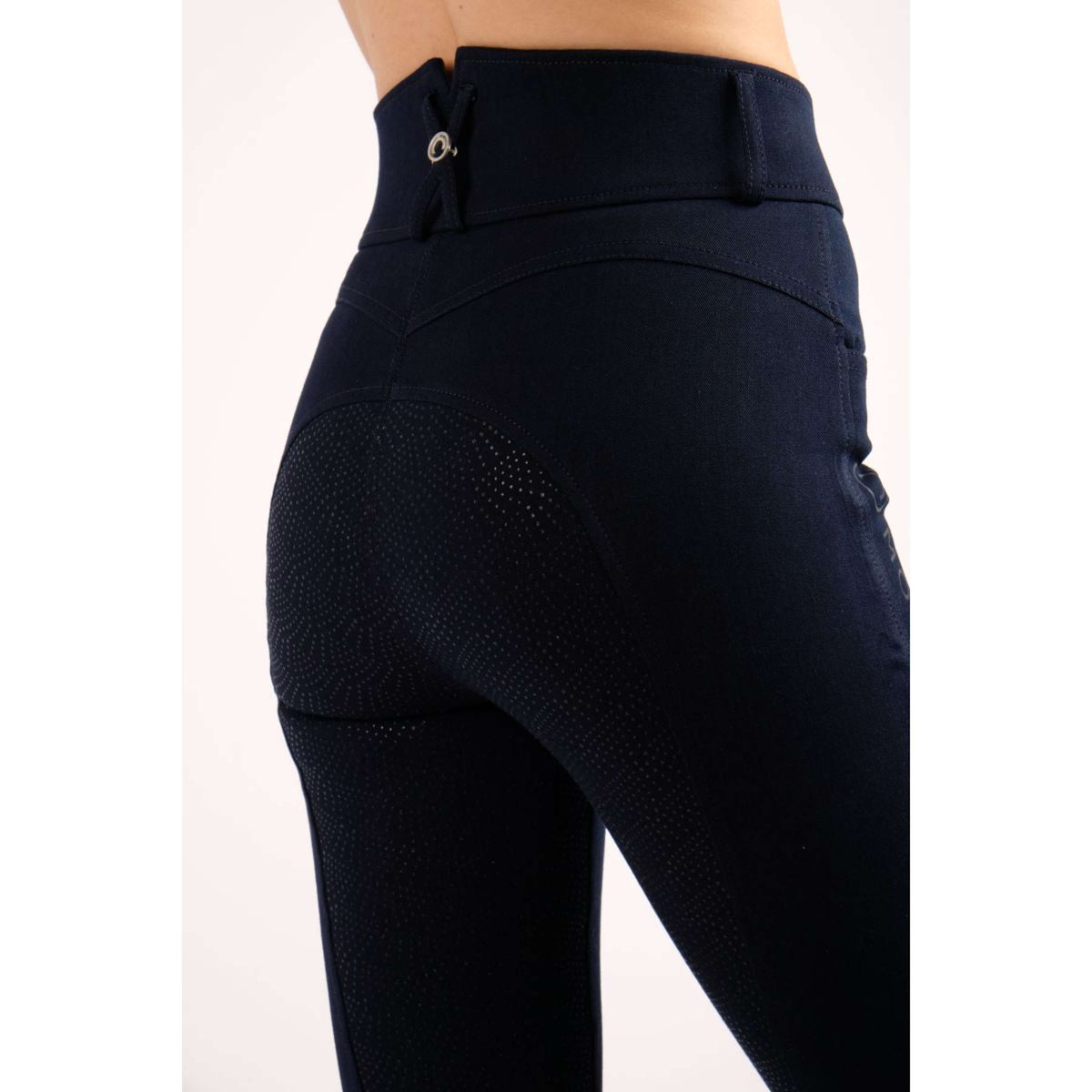 Montar Breeches Megan Yati Highwaist Full Grip Blue Denim