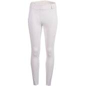 Montar Riding Legging Makayla Pull On Gold Logo Full Grip White