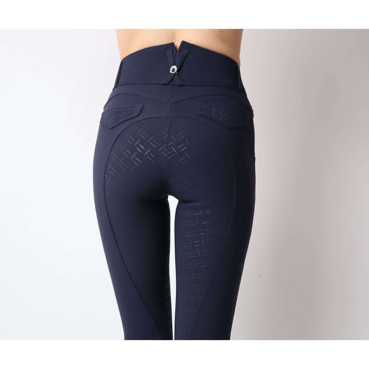 Montar Breeches Briella Crystal Pocket Full Grip Navy