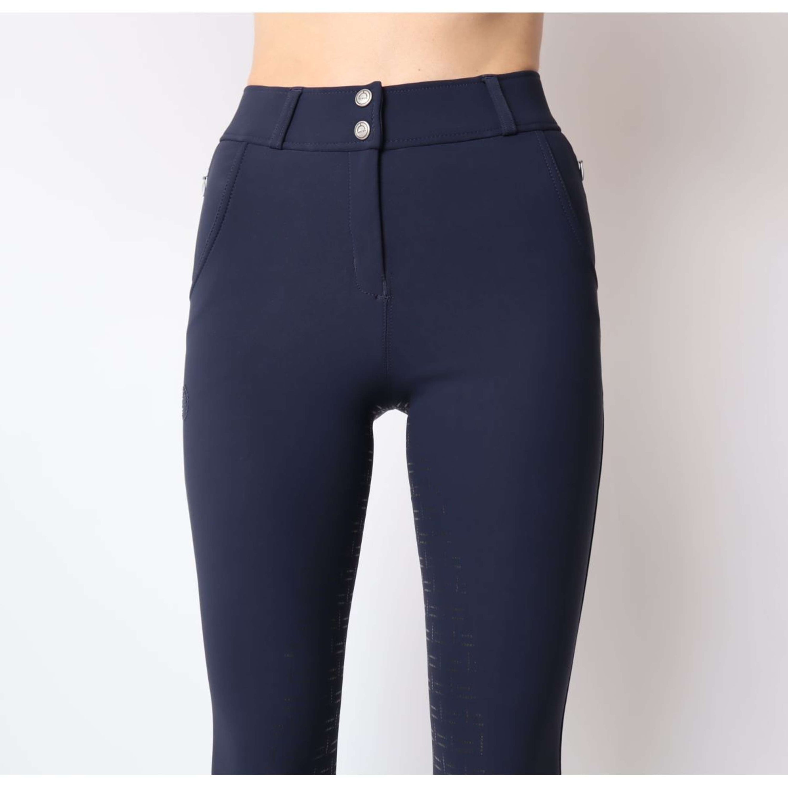 Montar Breeches Briella Crystal Pocket Full Grip Navy