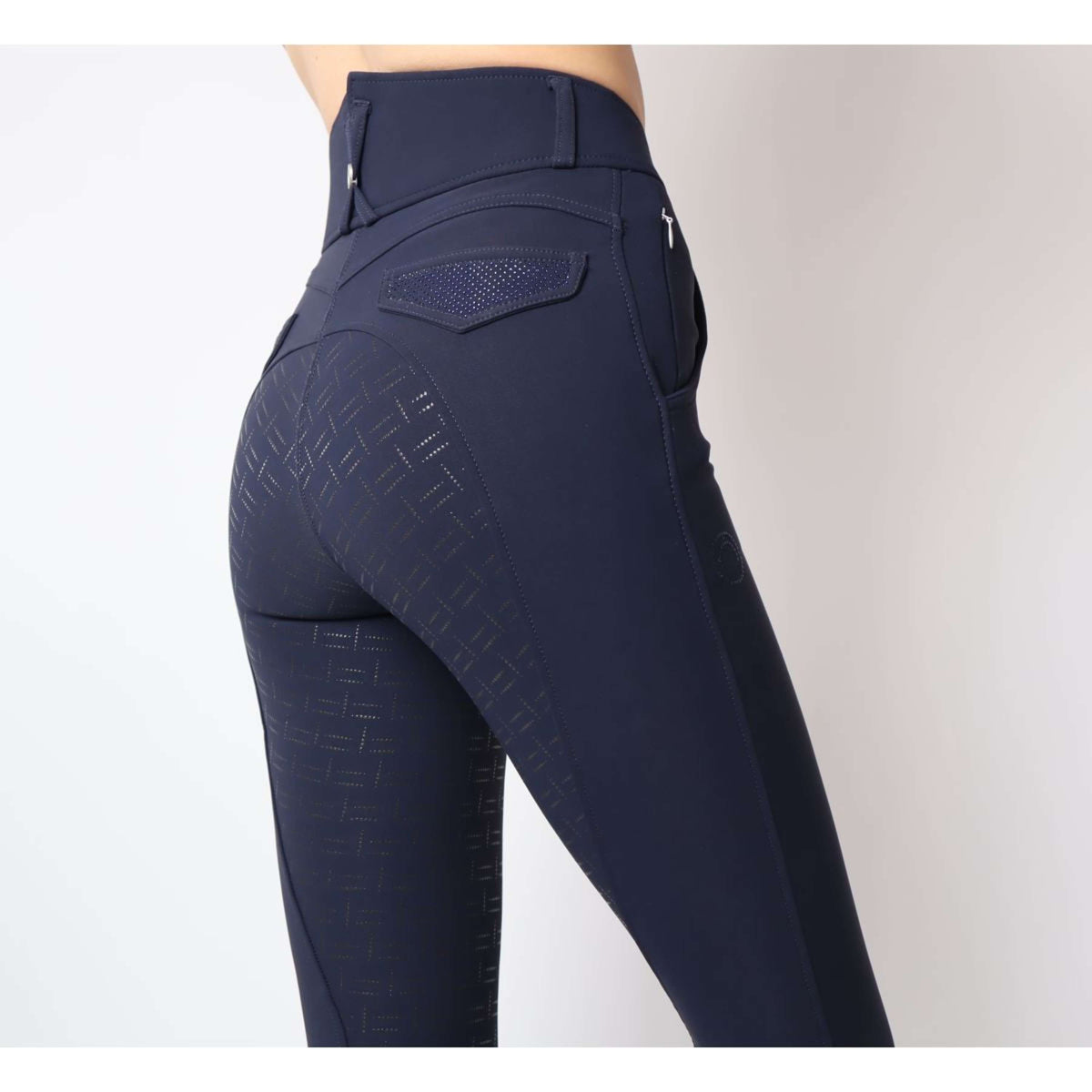 Montar Breeches Briella Crystal Pocket Full Grip Navy