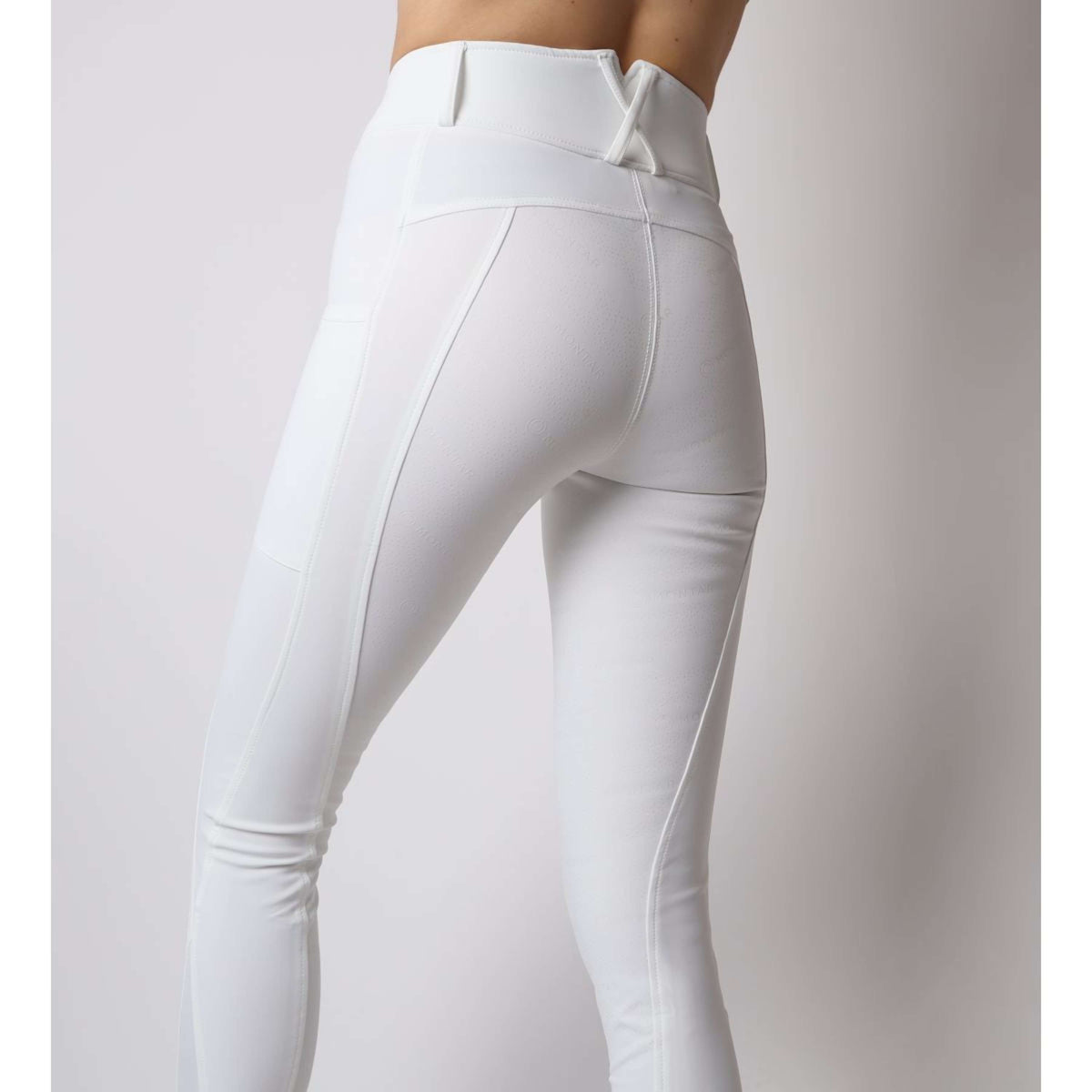 Montar Riding Legging Michelle Rosegold Logo White