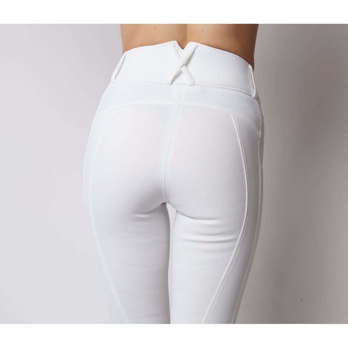 Montar Riding Legging Michelle Rosegold Logo White