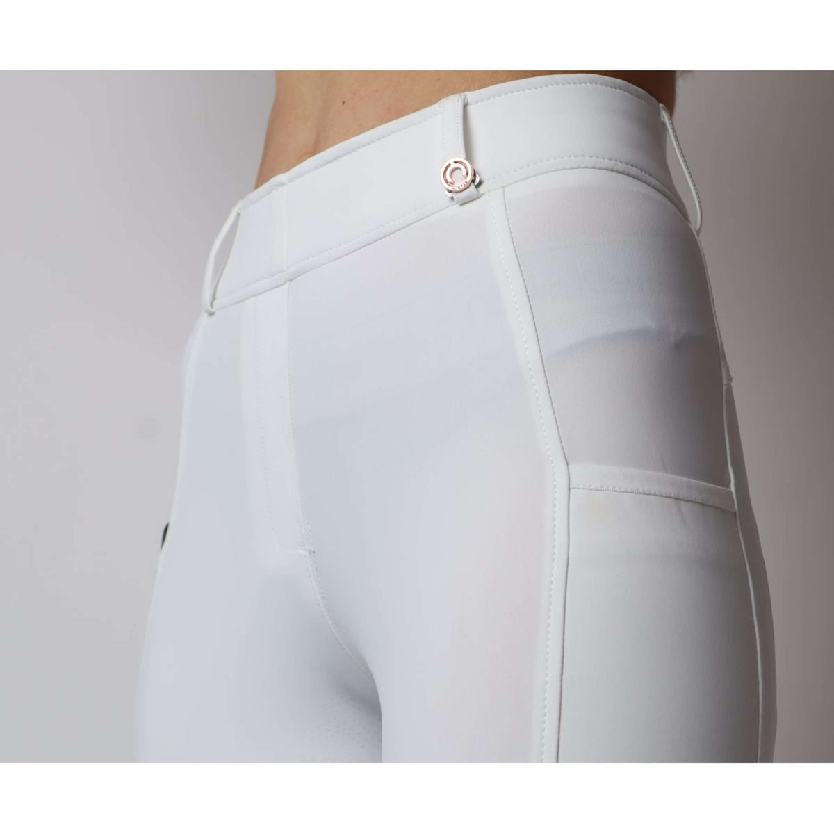 Montar Riding Legging Michelle Rosegold Logo White