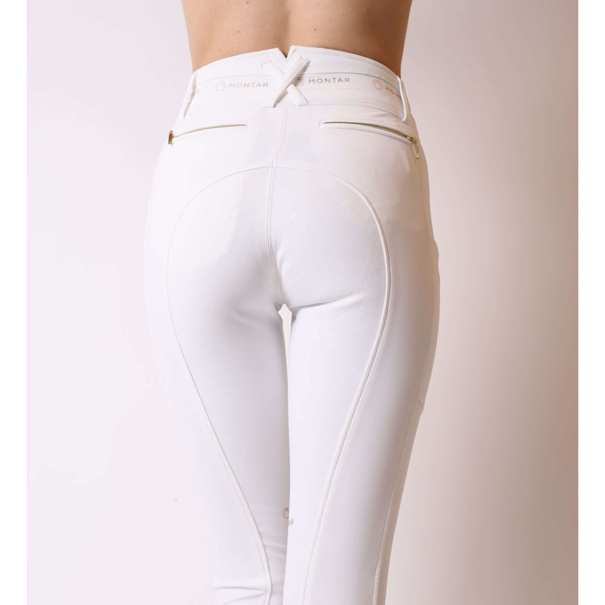 Montar Breeches Luna Gold Full Grip White