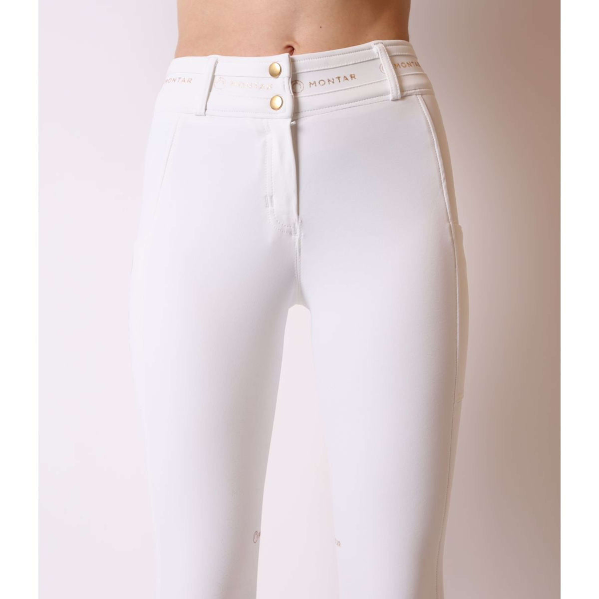 Montar Breeches Luna Gold Full Grip White