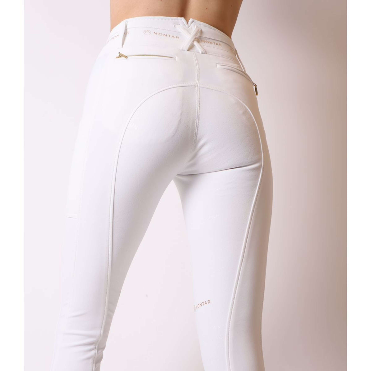 Montar Breeches Luna Gold Full Grip White