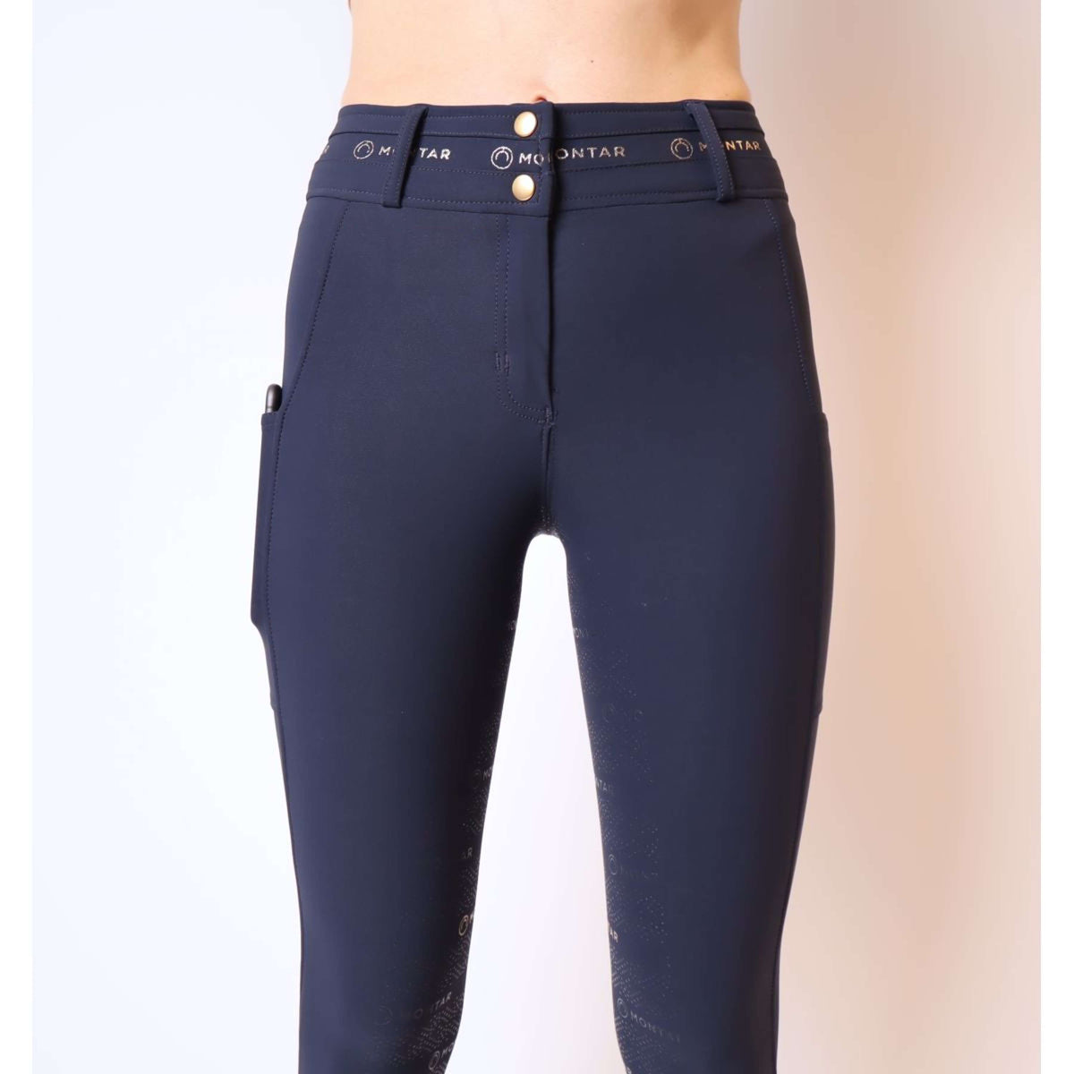 Montar Breeches Luna Gold Full Grip Dark Navy