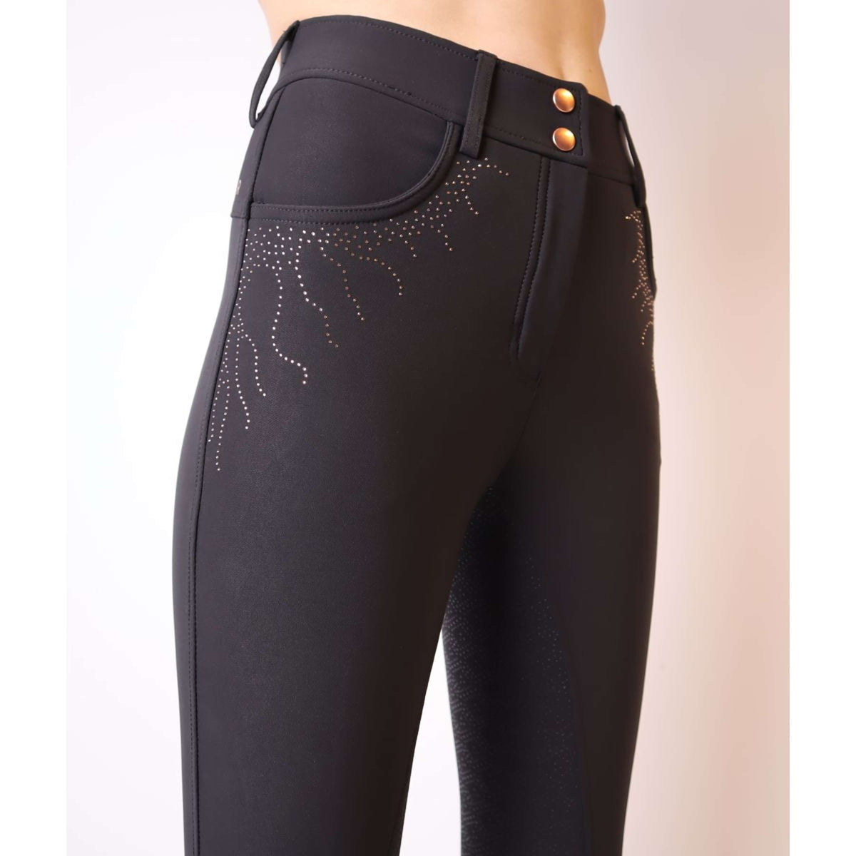 Montar Breeches Femka Rosegold Full Grip Black