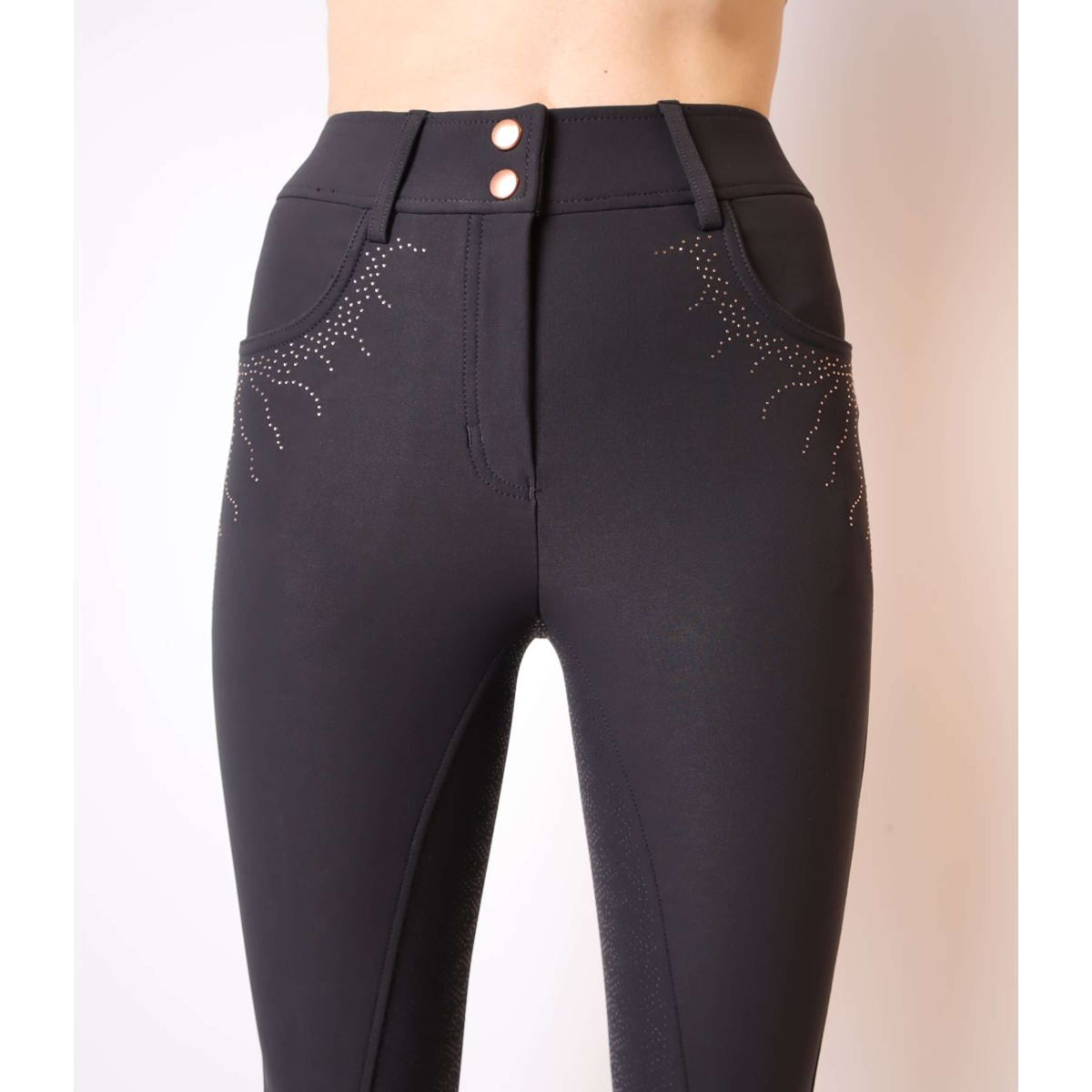 Montar Breeches Femka Rosegold Full Grip Black