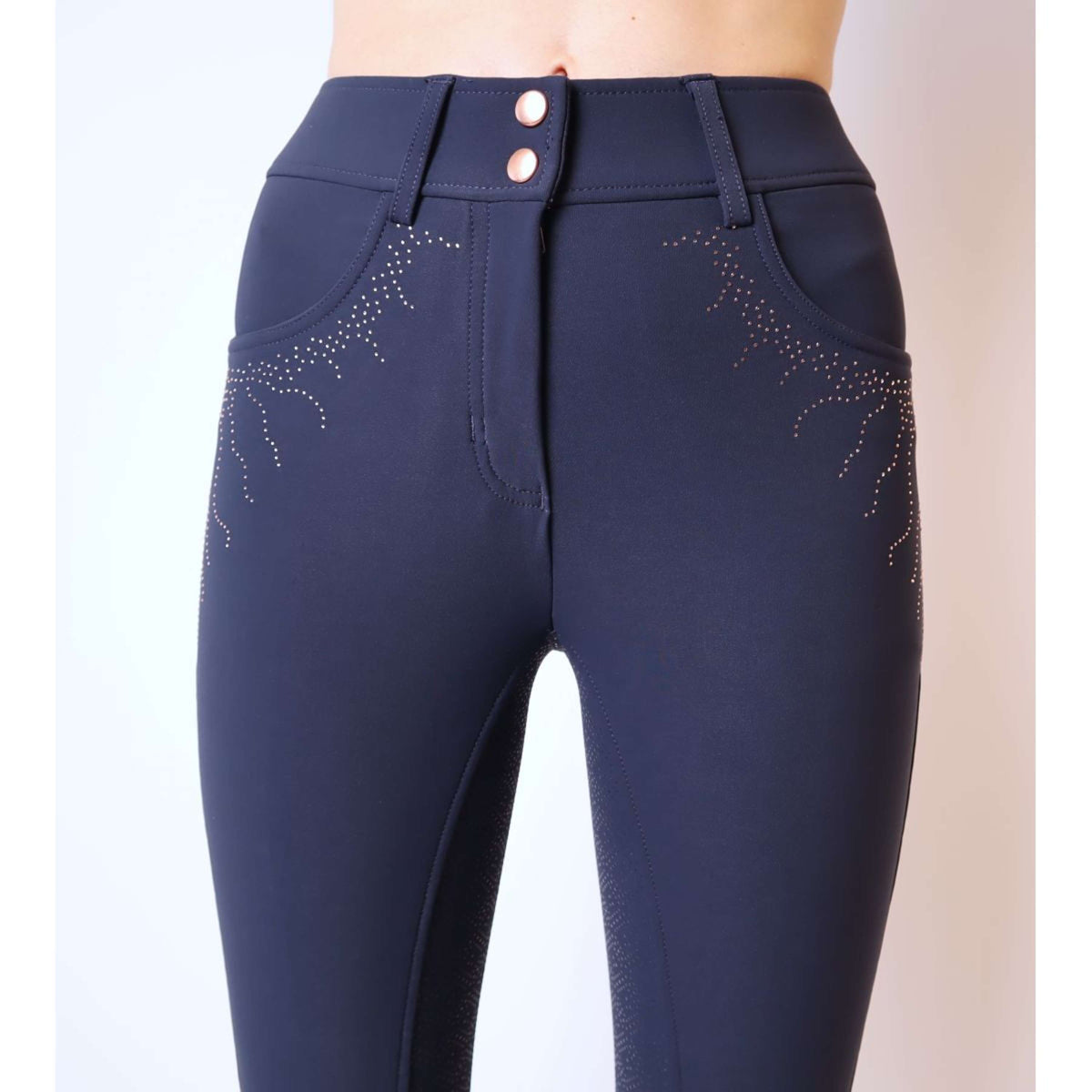 Montar Breeches Femka Rosegold Full Grip Dark Navy