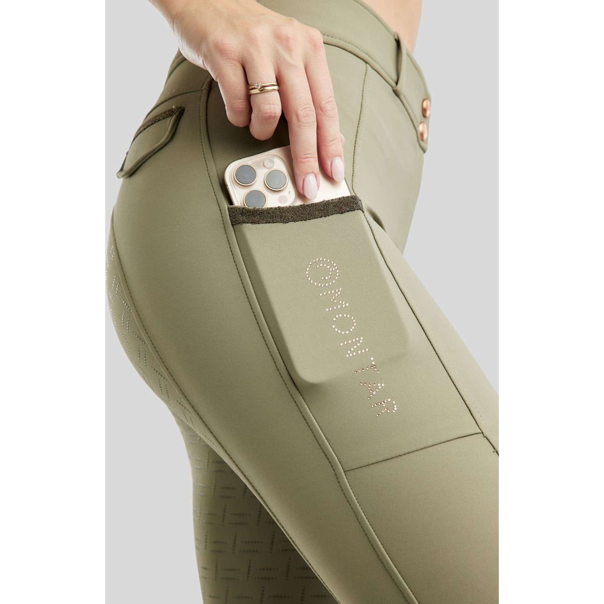 Montar Breeches MoGlenda Full Grip Dusty Green