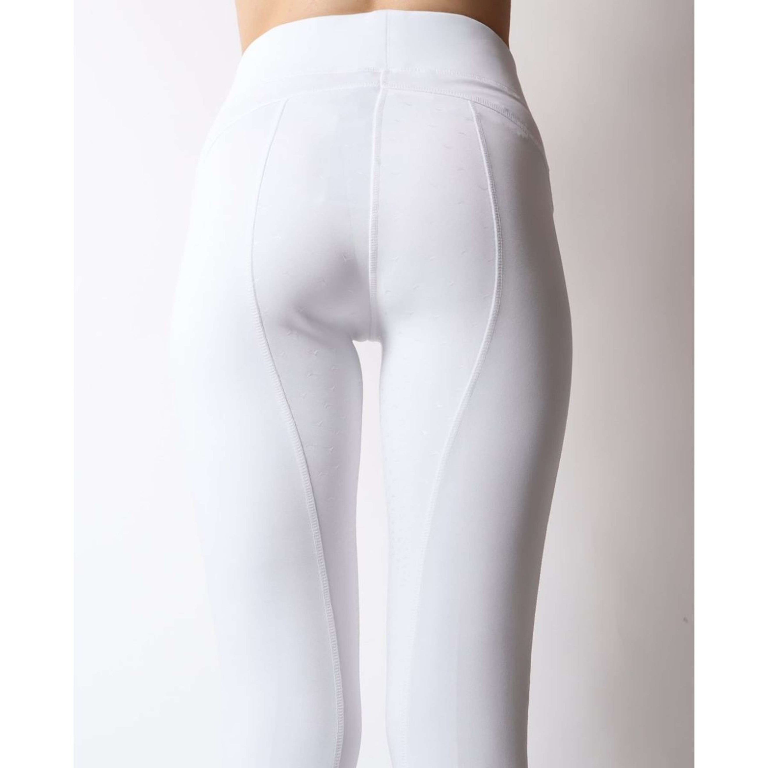 Montar Riding Legging Crystal Pull On Full Grip White