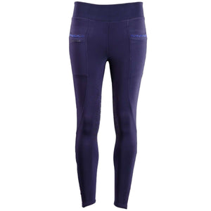 Montar Riding Legging Crystal Pull On Full Grip Navy