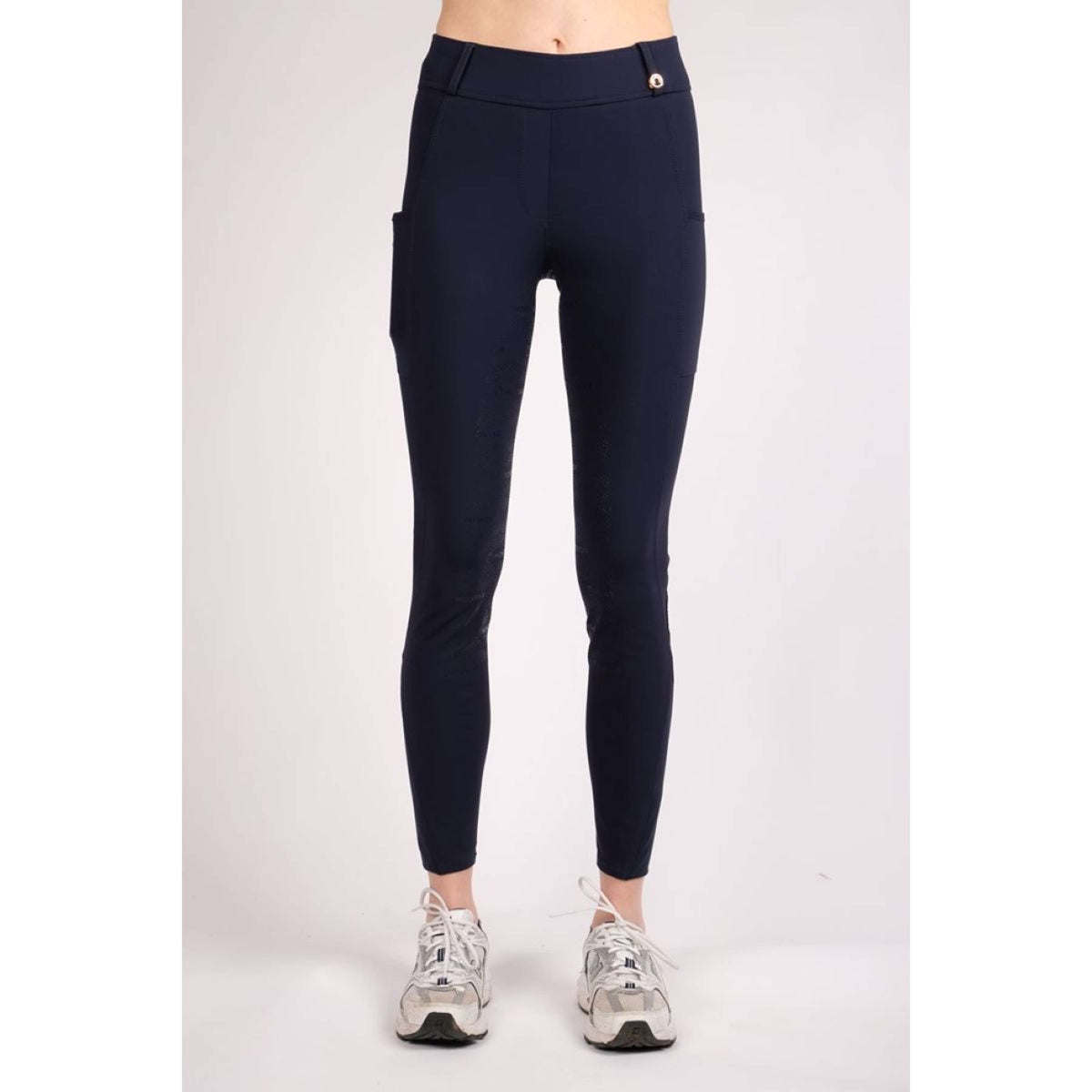 Montar Riding Legging Rosegold Logo Junior Navy