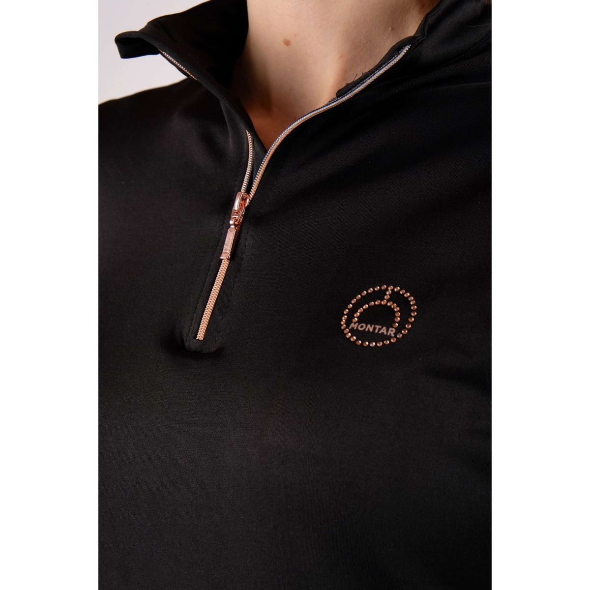 Montar Shirt Everly Rosegold Junior Long Sleeves Black