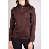 Montar Shirt Everly Crystal Logo Long Sleeves Brown