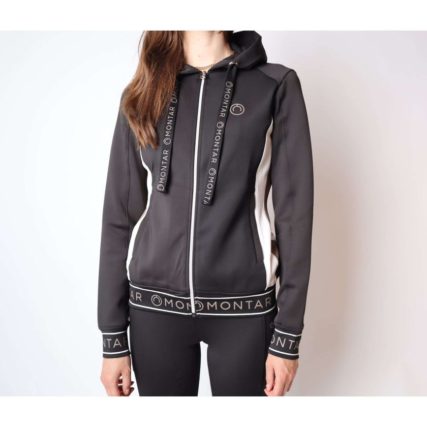 Montar Zip-Hoodie Alia Viv Logotape Black