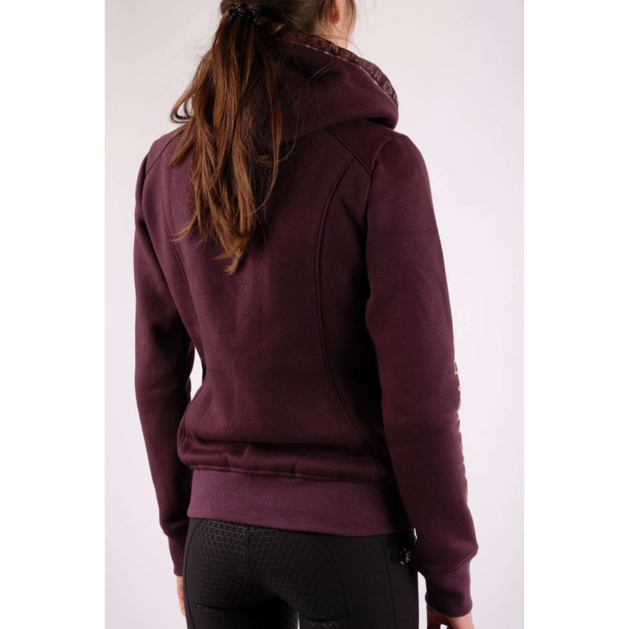 Montar Zip-Hoodie Macie Rosegold Logo Plum