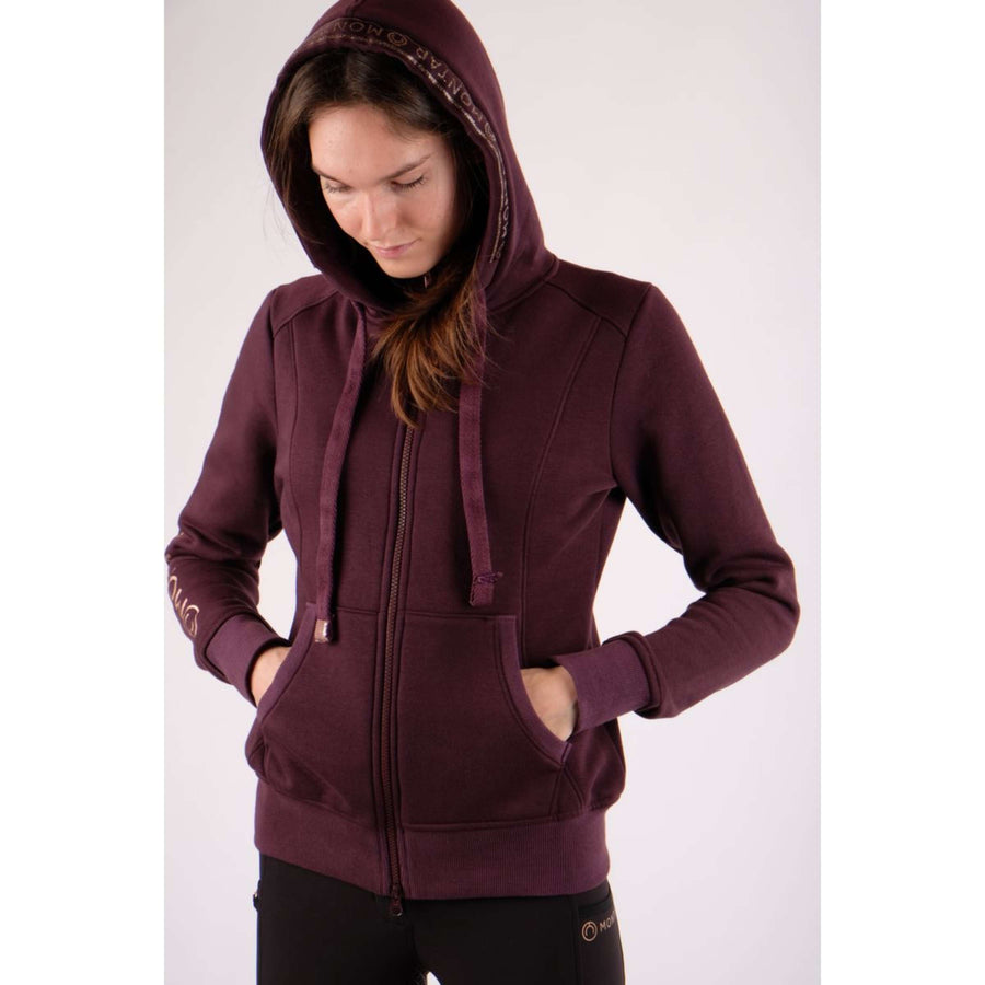 Montar Zip-Hoodie Macie Rosegold Logo Plum