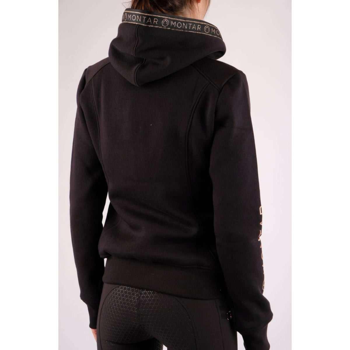 Montar Zip-Hoodie Macie Rosegold Logo Black