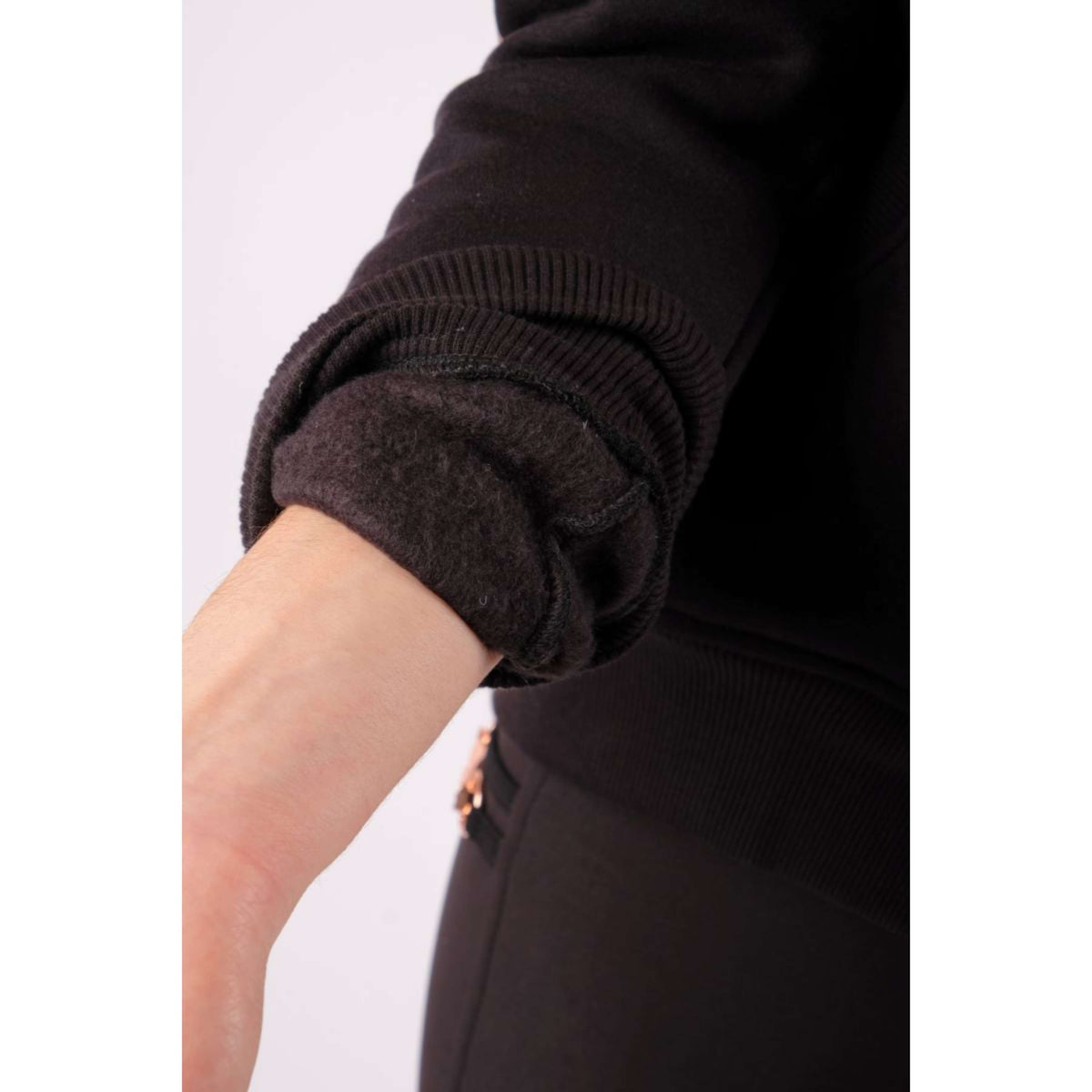 Montar Zip-Hoodie Macie Rosegold Logo Black