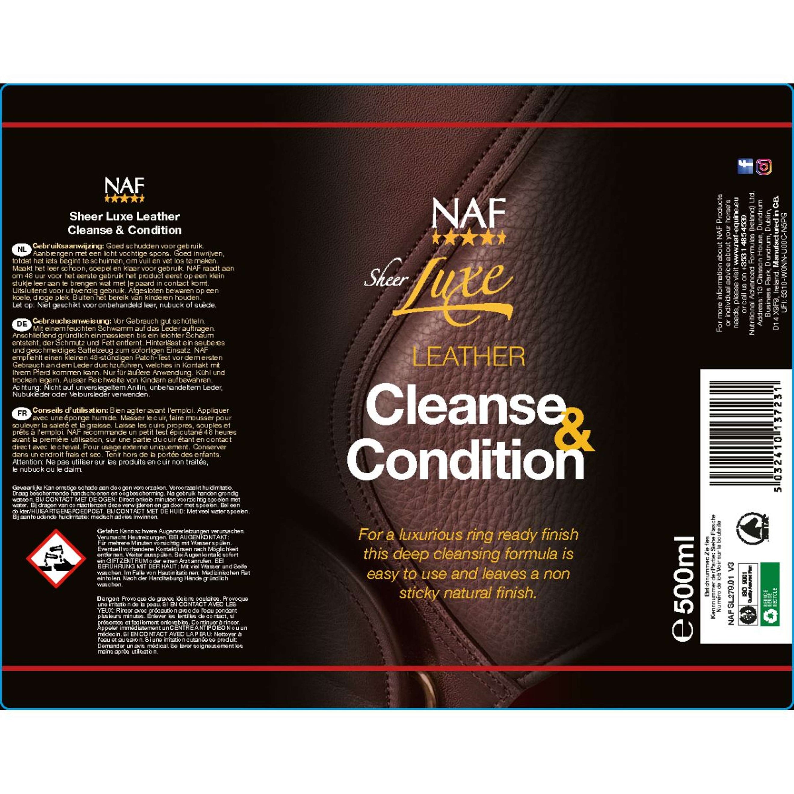 NAF Sheer Luxe Leather Cleanse & Condition NAF Sheer Luxe Leather Cleanse & Condition