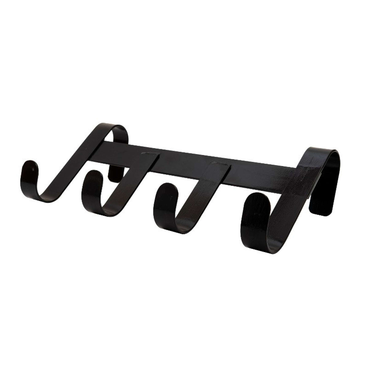 One Equestrian Hanger for Bridle 4 Hooks Black