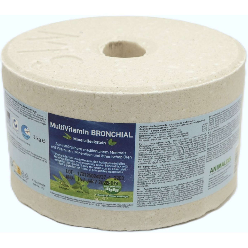 Animalixs Lick Stone Multivitamine-Bronchial White