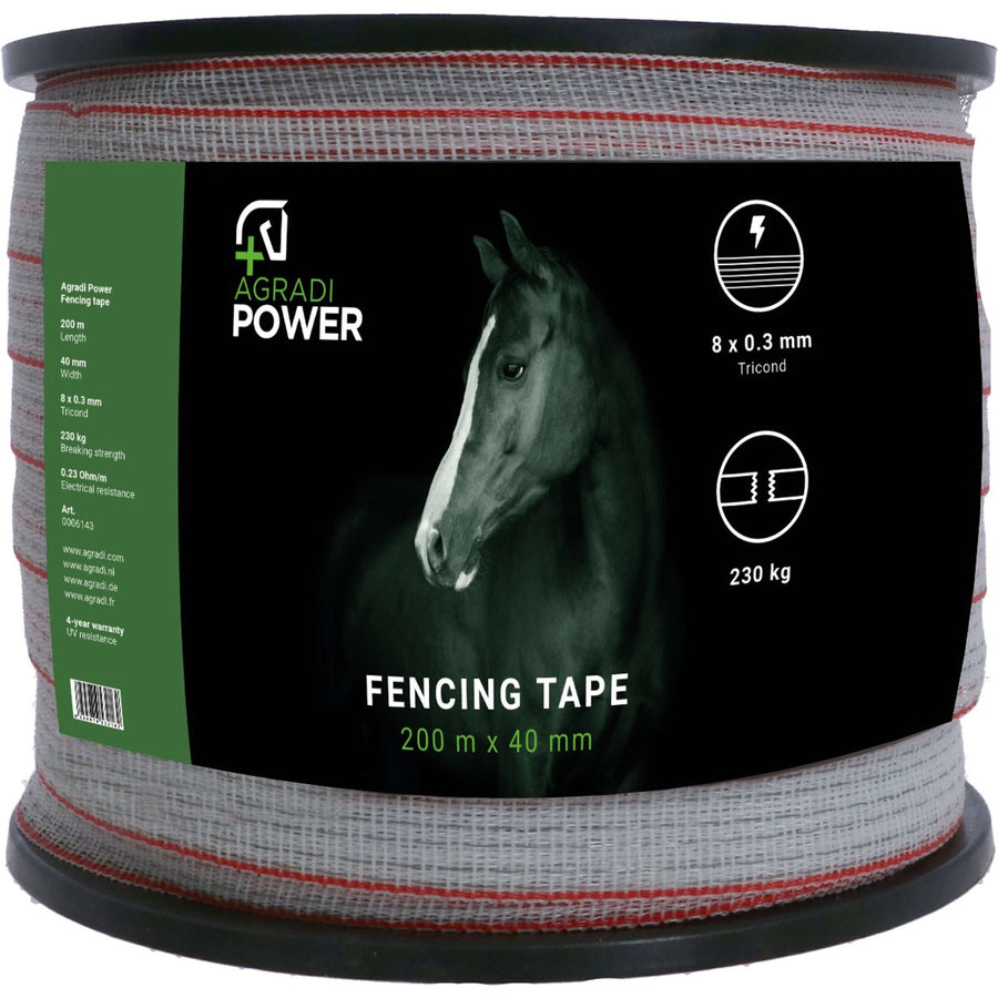 Agradi Power Fencing Tape White/Red
