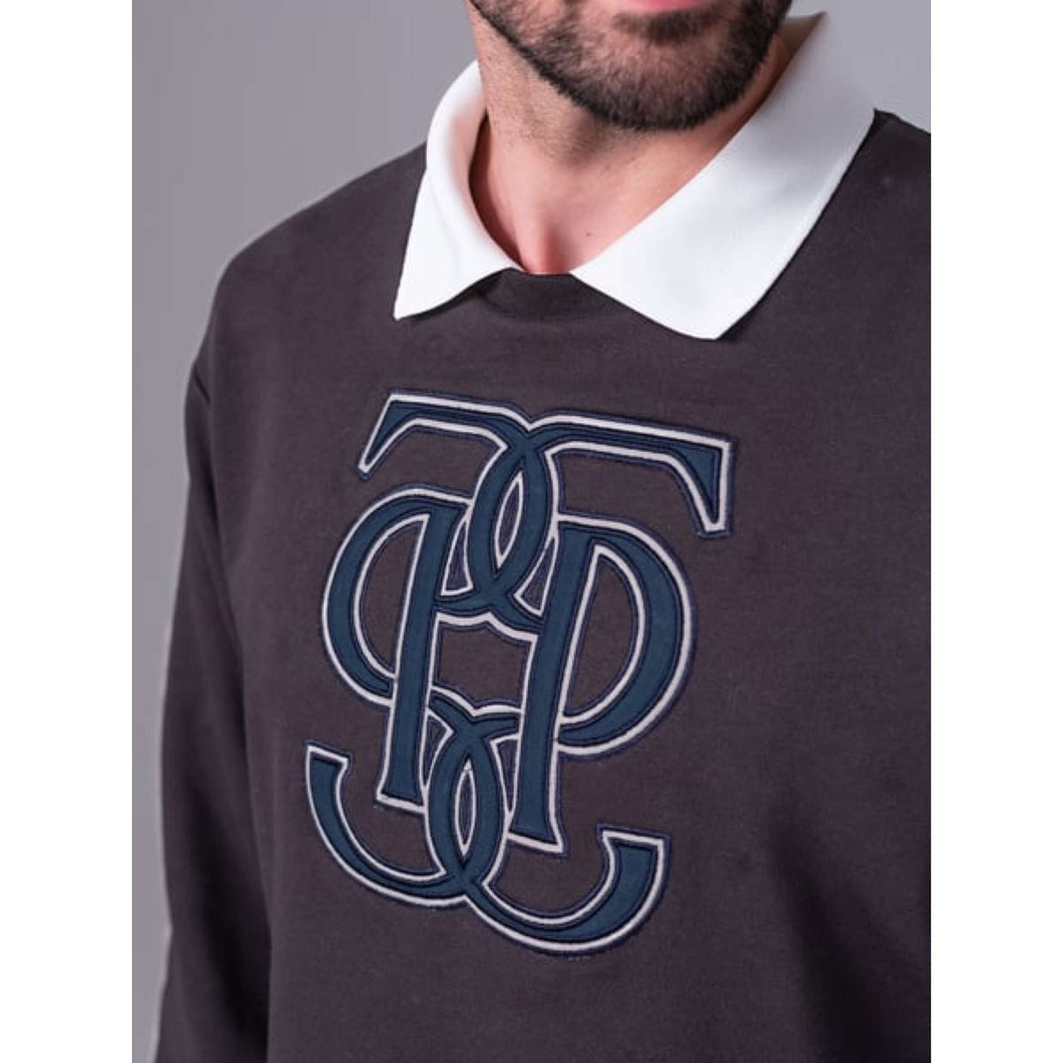 PS of Sweden Sweatshirt Carl Monogram Men DarkGrey