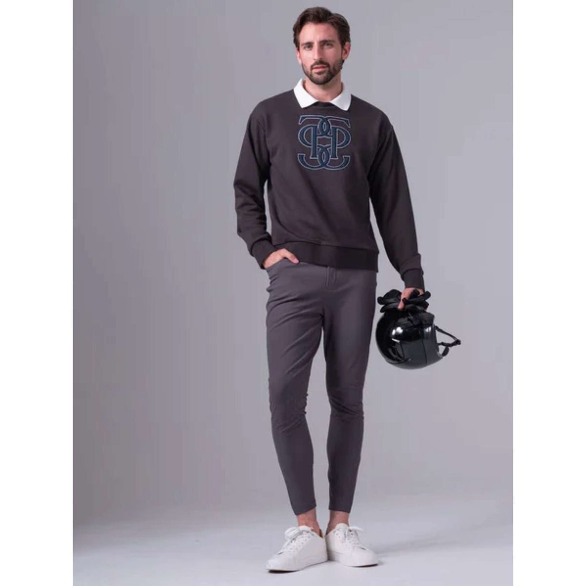 PS of Sweden Sweatshirt Carl Monogram Men DarkGrey